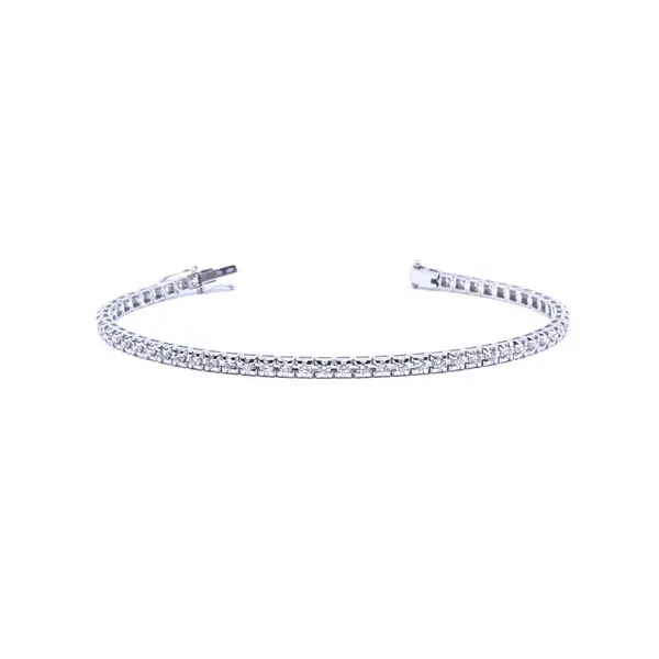  Bracciale tennis con brillanti di carati 0,87 - Colore F/G - Purezza VVS - Collezione Levanzo - oro bianco 18Kt gr7,00