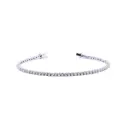 Bracciale tennis con brillanti di carati 3,06 - Colore F/G - Purezza VVS - Collezione Salina - oro bianco 18Kt gr 7,70
