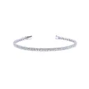  Bracciale tennis con brillanti di carati 0,75 - Colore F/G - Purezza VVS - Collezione Levanzo - oro bianco 18Kt gr6.4