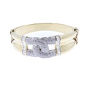 Bracciale in oro giallo 18kt. con pavet di Brillanti e Baguettes 