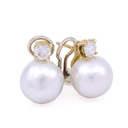 Orecchini perle australiane - Brillanti 0,90ct. H-SI1, oro 18kt.