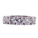 Anello Veretta - 5 brillanti certificati IGI, carati totali 2,35ct. peso totale 5gr.