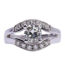 Anello solitario - Diamante 0,79ct, I-VVS1 laser inciso +0,14ct. oro 18kt. peso totale 6,7gr