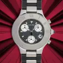 Cartier Chronoscaph Quartz Steel&Black Rubber - Ref. 2424 - Cartier Papers Our Box- 2011 - Preowned