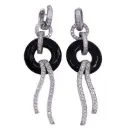 Orecchini - Onice, brillanti 2,14ct. G-VS1 oro 18kt.