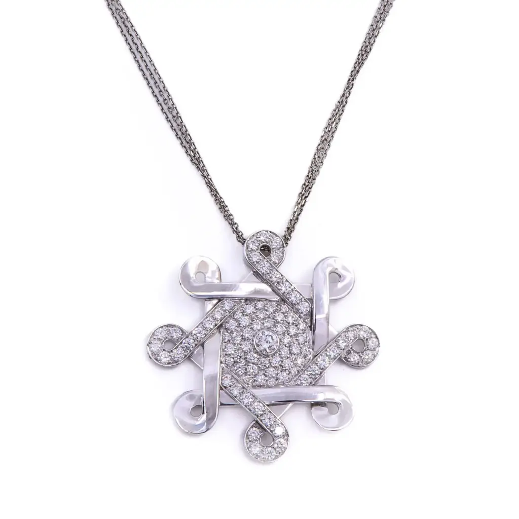 Collana Sole - Brillanti 3,31ct. Oro 18kt. peso totale 23,90gr.