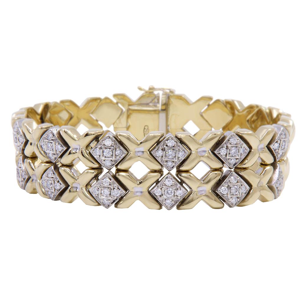 Bracciale Salvini - Brillanti 0,72ct. G-VS1 Oro18kt peso totale 56gr