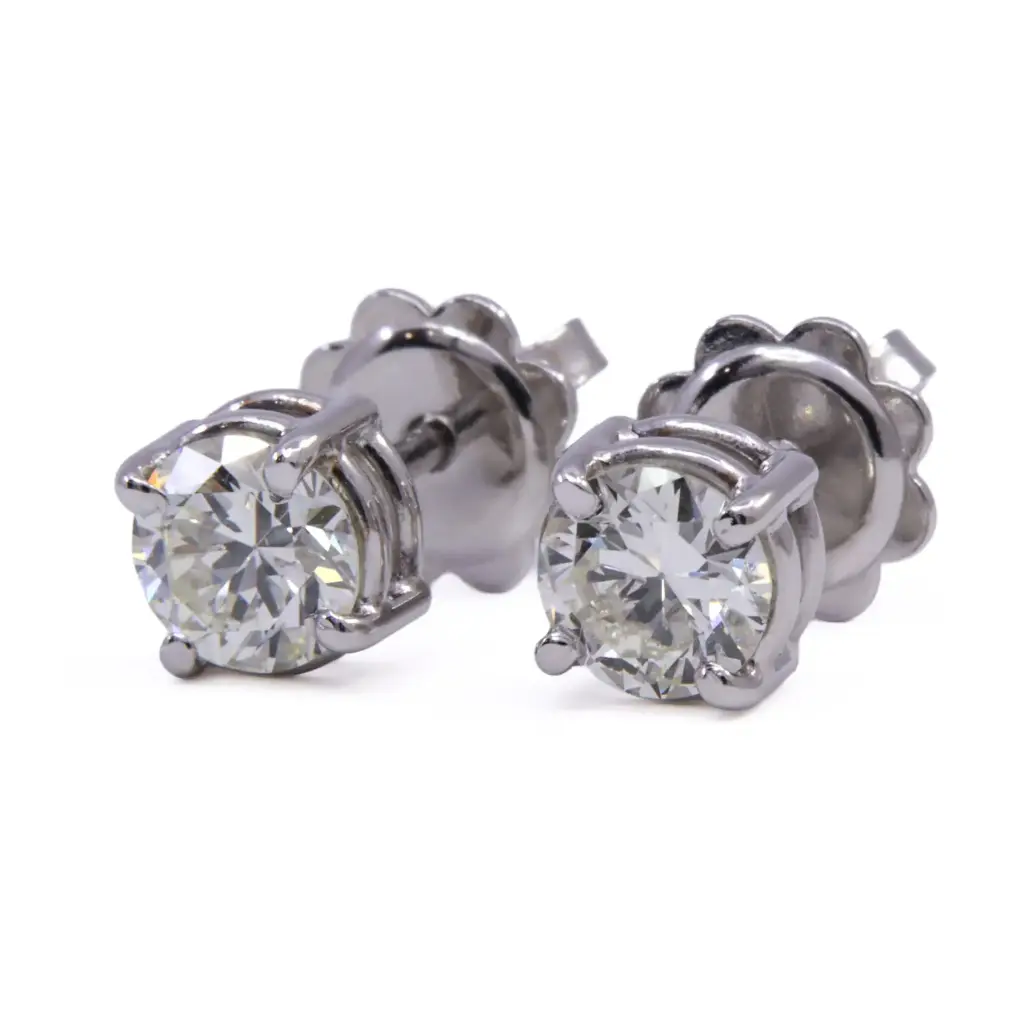 Orecchini - Brillanti 0,90ct. totali, H-VS oro 18kt.