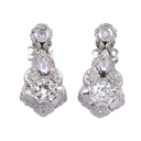 Orecchini stile antico a vite - Brillanti 0,90ct H-VS, oro 18kt peso totale 5,30 gr