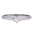  Anello solitario - Brillante 0,27ct. F-VVS2 oro 18kt, peso totale 3,10 gr