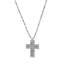 Collana crocetta - Brillanti 0,08ct. G-VS1, oro 18kt. peso totale 2gr