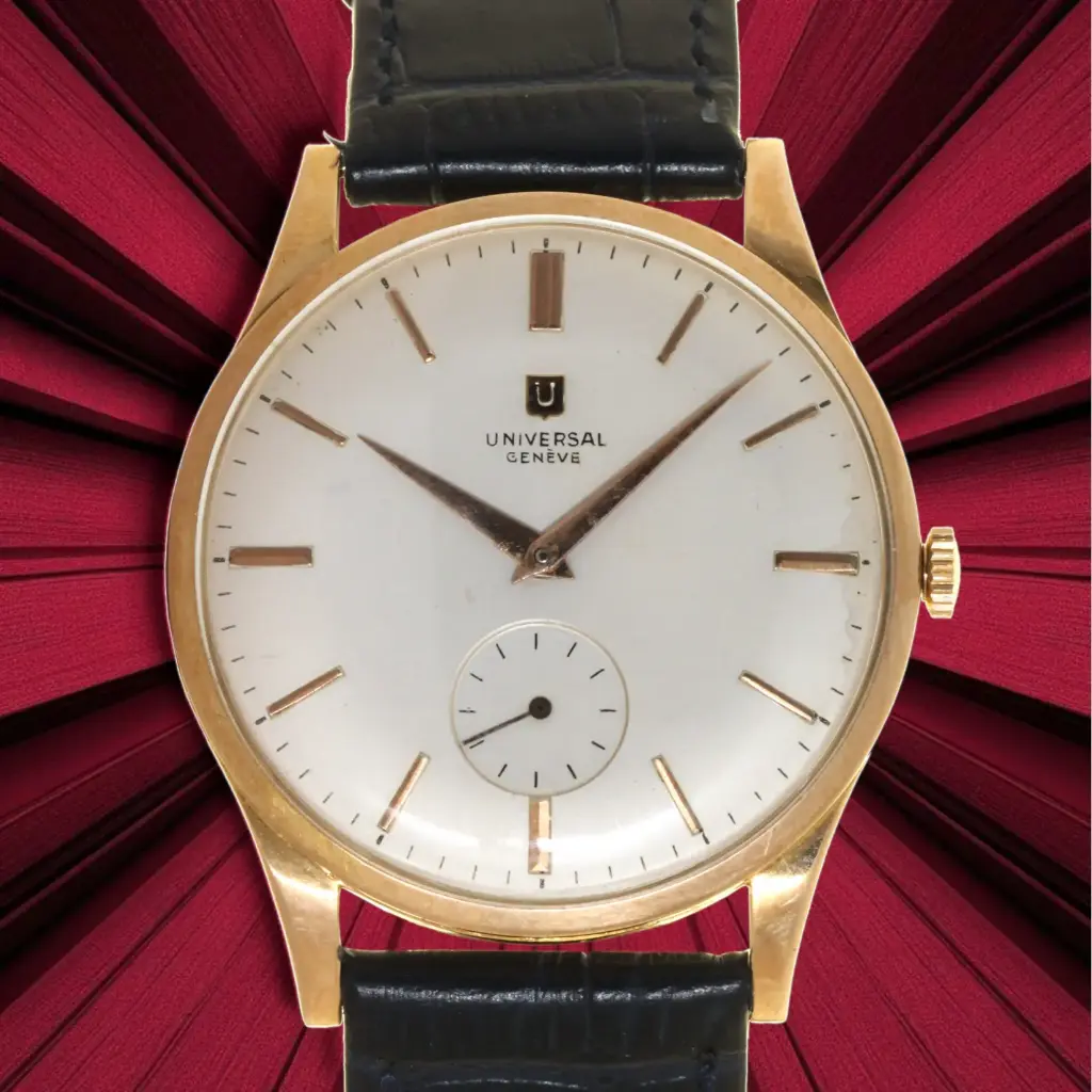 Universal Geneve Calatrava Small Second, 18kt Yellow Gold, Our Box & Papers