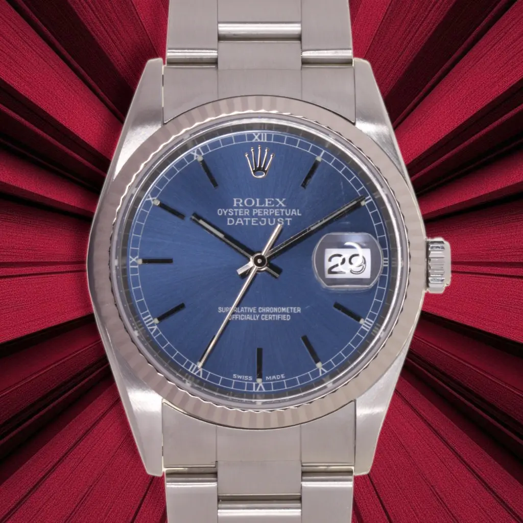 Rolex 16234 O.P. Datejust, 18kt Rolesor White Gold, Oyster Bracelet, Rolex Box & Papers, 2003