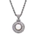 Collana torchon -  Perla e diamanti taglio marquise  2,00ct G-VS1 peso totale 17,4 gr