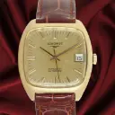 Longines Conquest Automatic - 18Kt Yellow gold - "Bros" Crocodile Leather strap and steel buckle