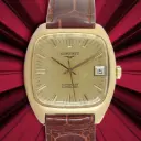 Longines Conquest Automatic - 18Kt Yellow gold - "Bros" Crocodile Leather strap and steel buckle