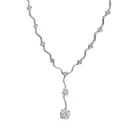 Girocollo - Oro bianco 18kt e brillanti 0,97ct + 0,40ct + 0,31ct. G-VS, peso totale 15,9gr