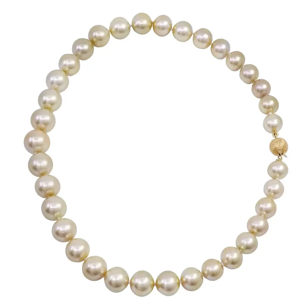 Girocollo Perle Golden - Chiusura oro 18 kt. Peso totale 98,6gr
