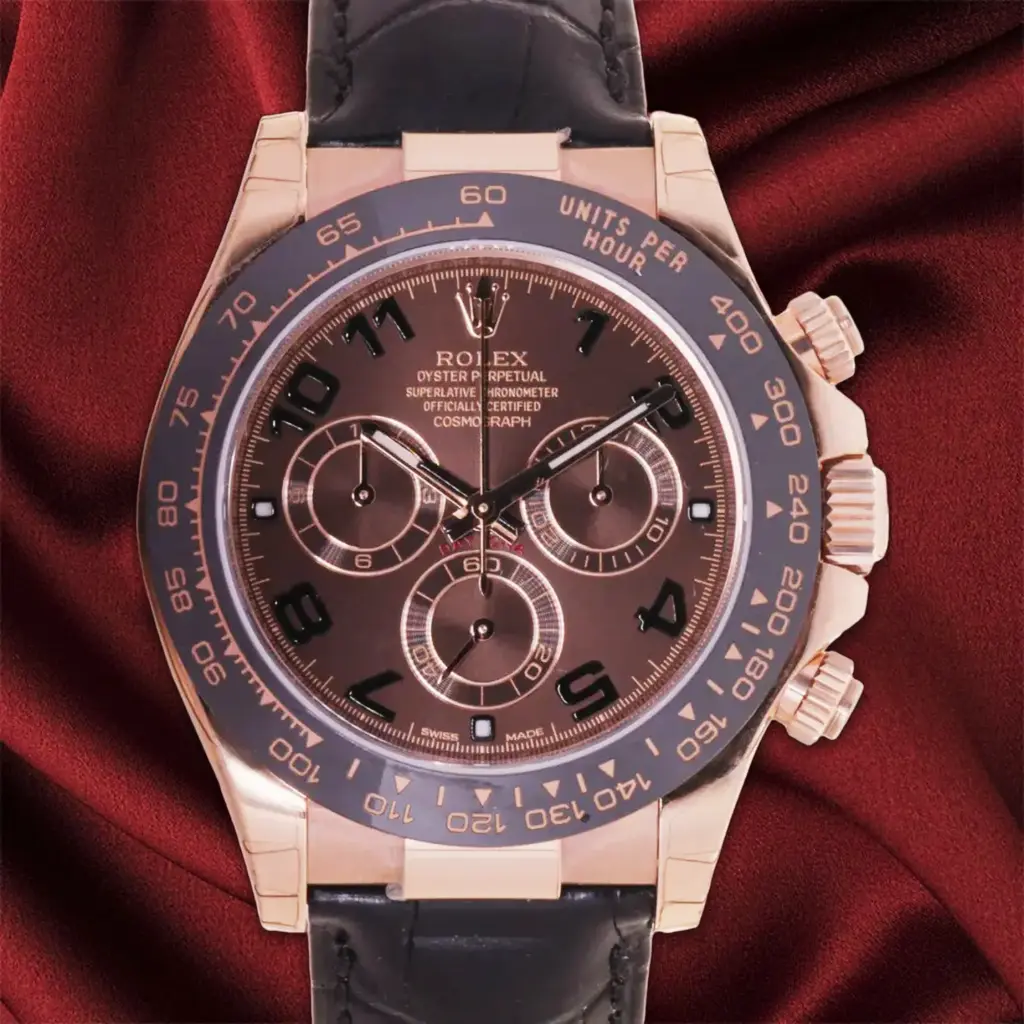 Rolex Cosmograph Daytona crocodile strap - everose gold Ref:116515LN Rolex Paper and Box  04-2016 - Original factory stickers - our two-year warranty