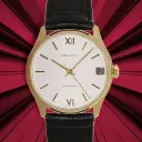 Zenith Automatic, 33 mm, Date, Our Box & Papers, (18kt net weight 12,4 gr.)