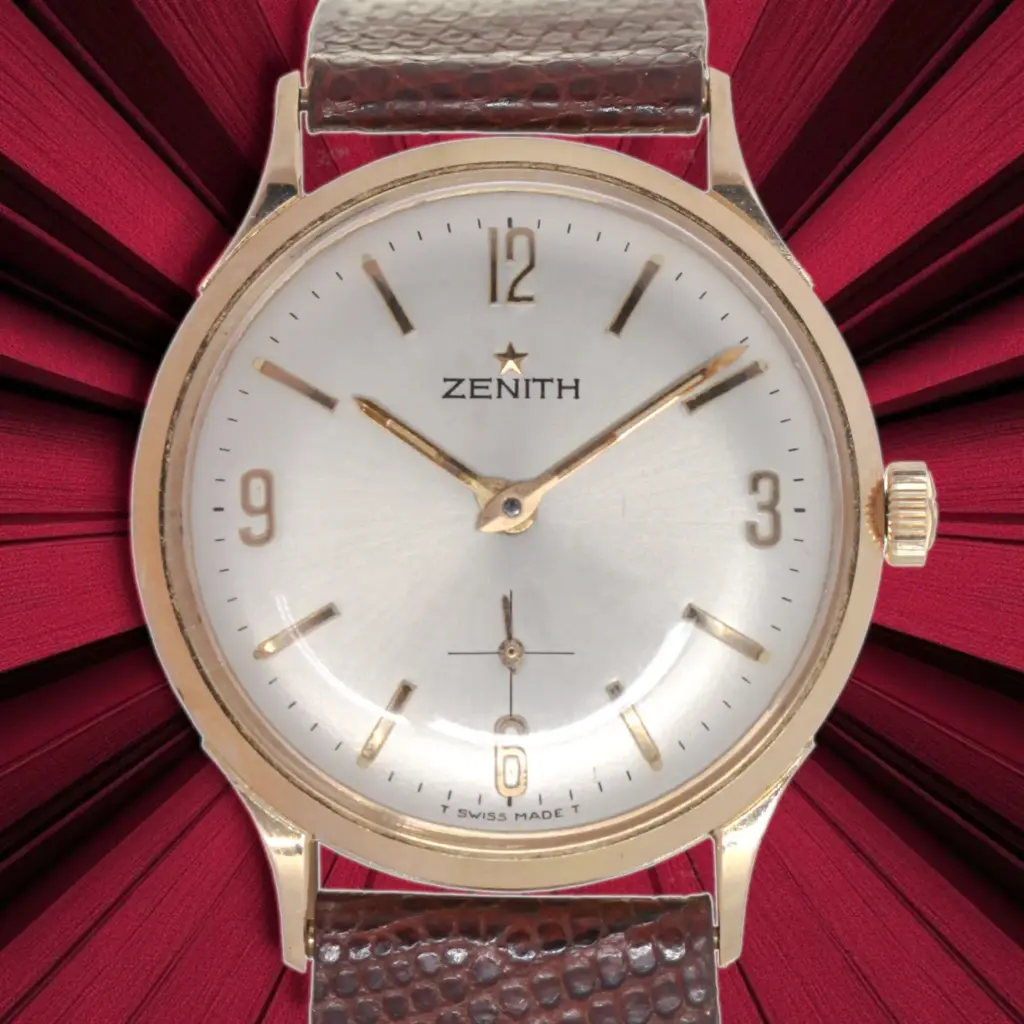 Zenith Stellina 18Kt Yellow gold, 33mm, leather strap - our box and 2 year warranty