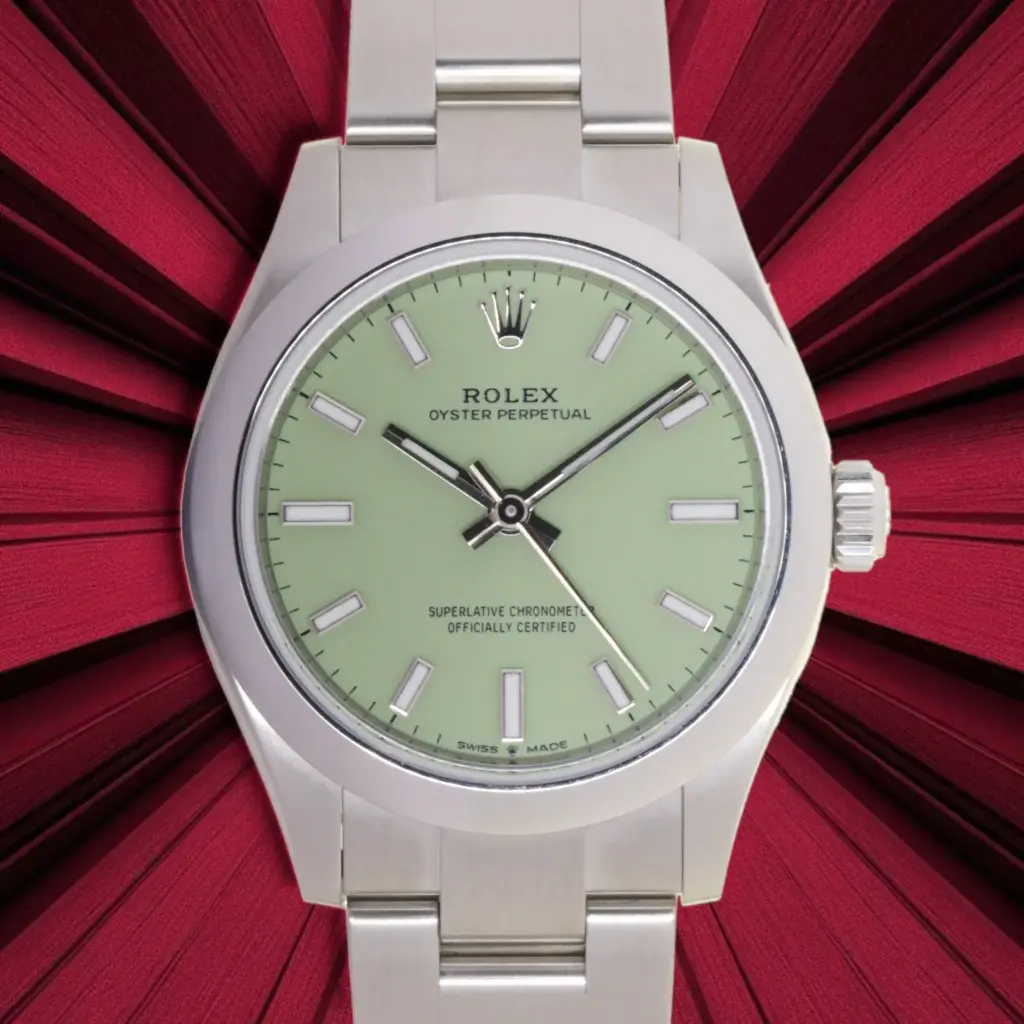 Rolex Oyster Perpetual Pistachio ref:277200,31mm , Rolex Box & Paper 7/2025 