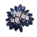  Anello - Zaffiri 2,50ct. brillanti 0,48ct. G-VS1 in oro 18kt.