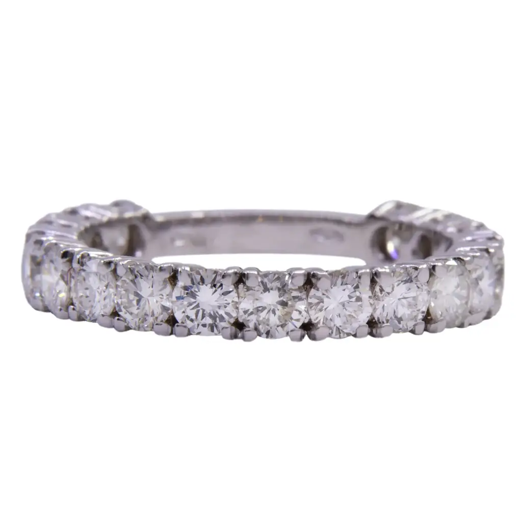 Anello Veretta - 17 brillanti, carati totali 2,03ct. oro 18kt. peso totale 3,20gr