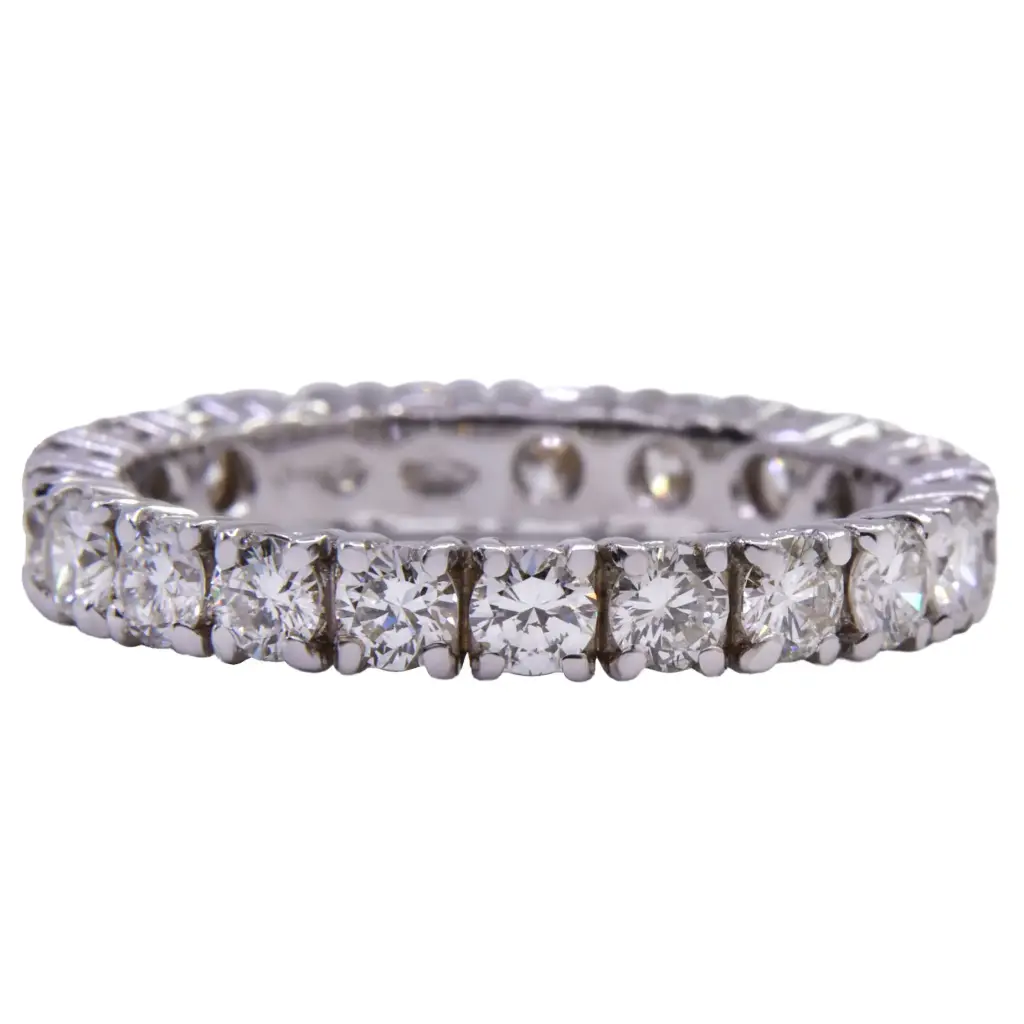 Anello Veretta -  22 brillanti carati totali 1,97ct. oro 18kt. peso totale 3,10 gr