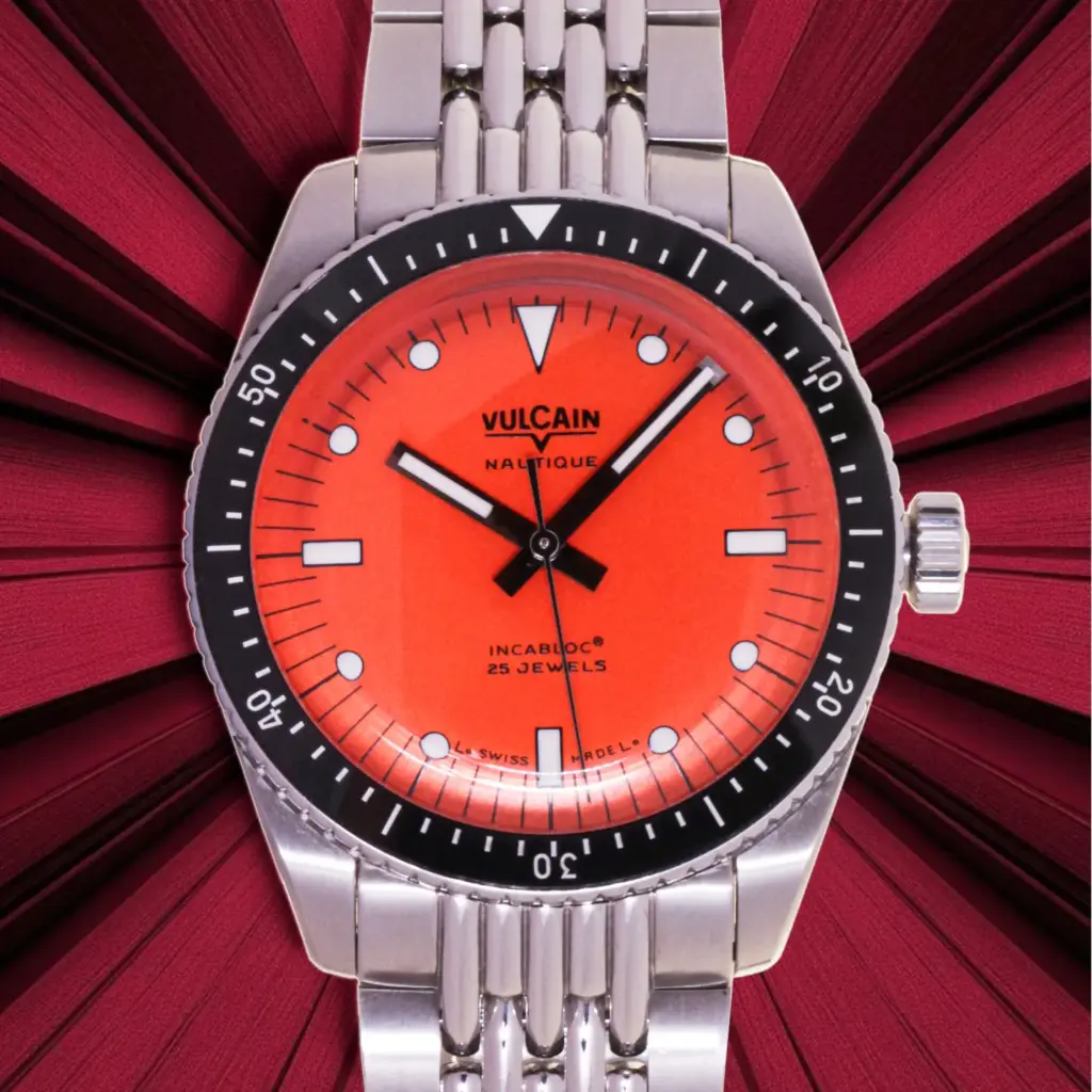 Vulcain Skindiver Nautique Orange Dial 38mm, Vulcain Box & Papers, 8/2024