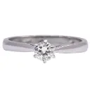 Anello solitario - Brillante 0,30ct. H-VS1 oro 18kt, peso totale 3,20 gr