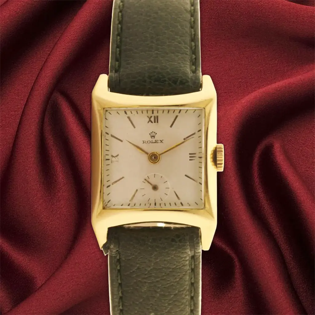 Rolex Precision ref.4991, yellow gold 18kt (net.9,8 gr), leather strap - our box and two-year warranty - approximate year 1950 