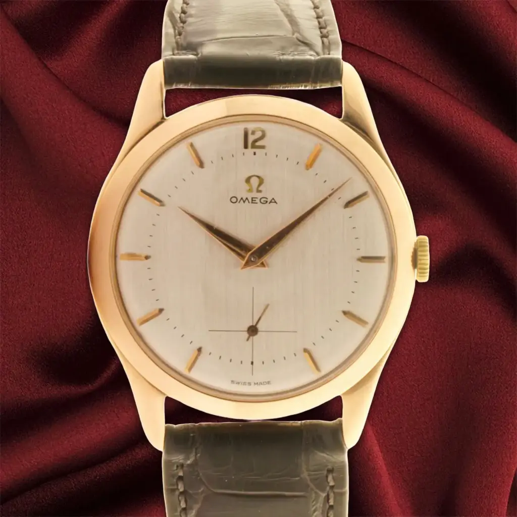 Omega Classic 18Kt Yellow gold - two years warranty - our box and papers