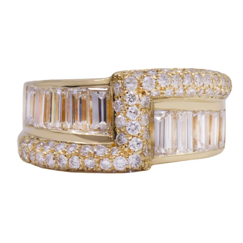 Anello fascia Gianni Carità - Brillanti 1,50ct. G/H-VS1, oro 18kt. peso totale 9,60gr