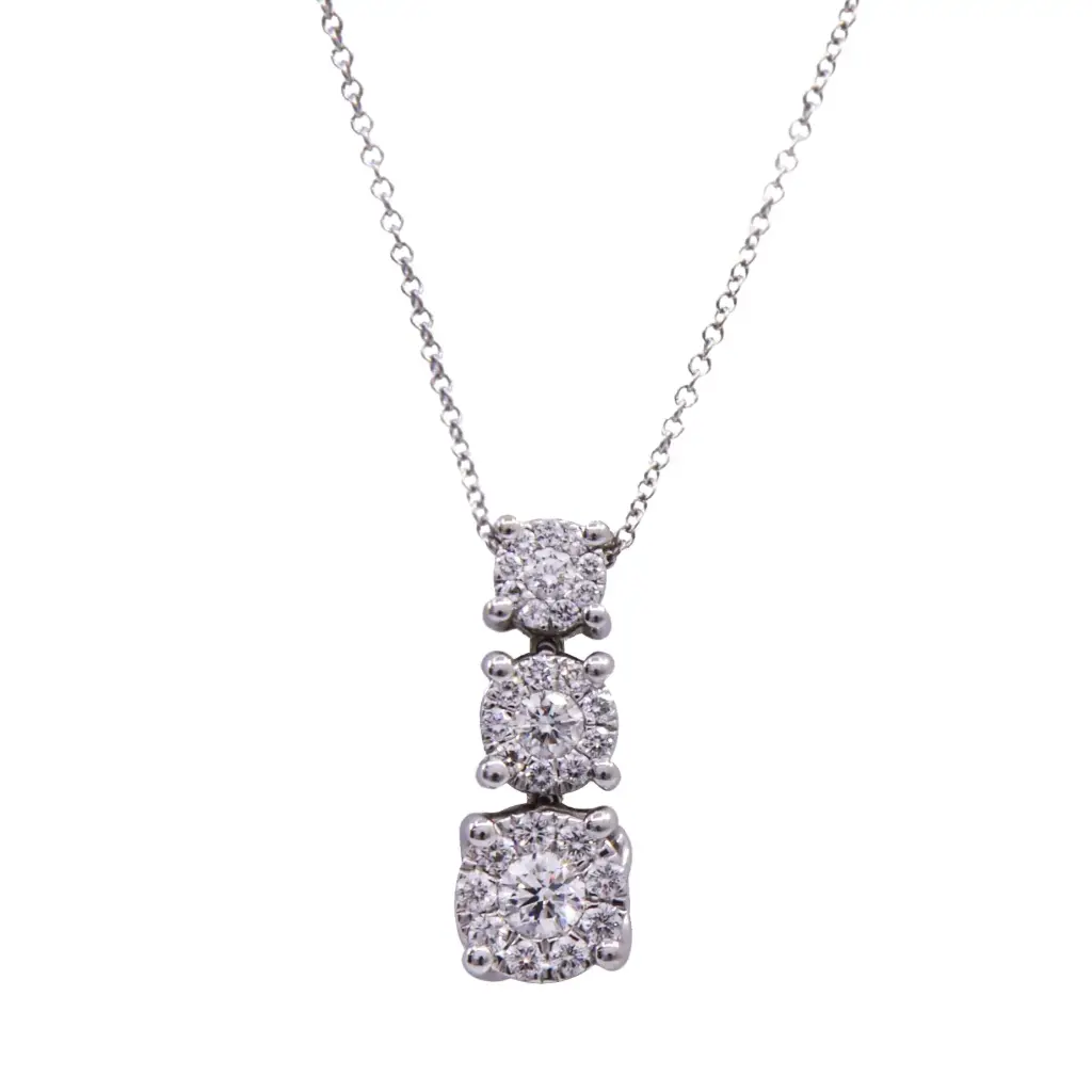  Collana Re Carlo - Brillanti  totali 0,50ct. G-VS1 in oro 18kt. peso totale 5,00 gr