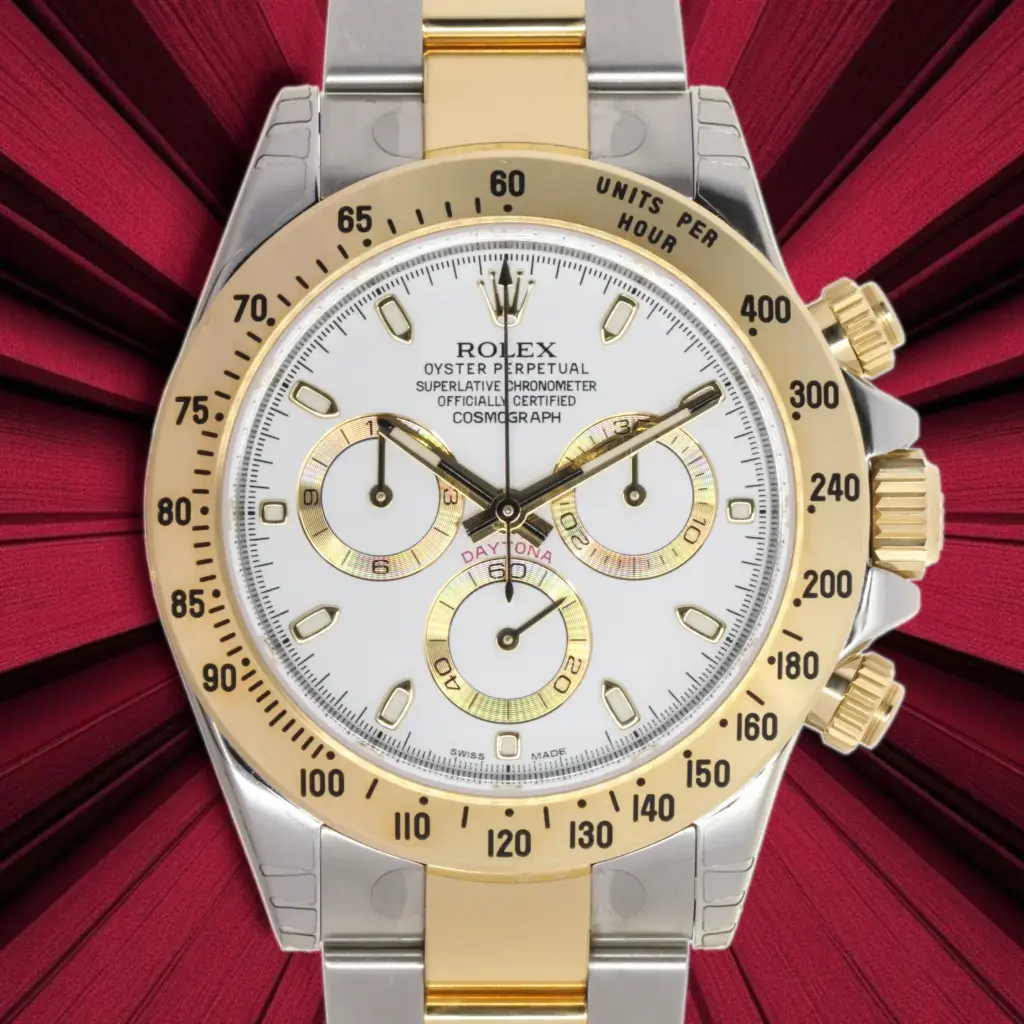 Rolex Daytona ref:116523, 18kt Rolesor Yellow Gold & Steel, Rolex Box & Papers