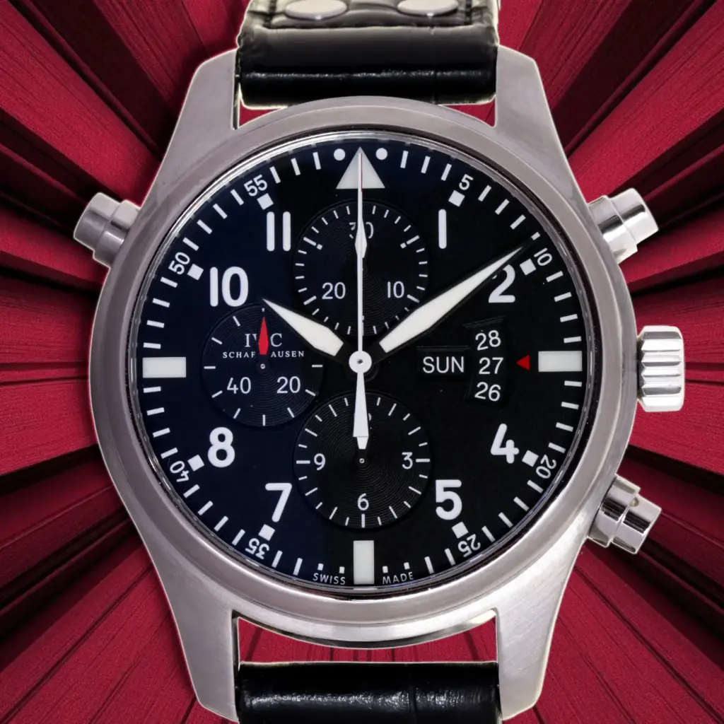 IWC Pilot Double Chronograph ref:377801, IWC Box & Papers 12/2015 - IWC Official service done on 04/2026 - our two-year warranty