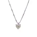 Collana punto luce cuore - Brillante 0,0,84ct, Light yellow purezza SI2, oro 18kt,certificato IGI 