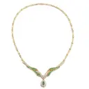  Girocollo: Brillanti 0,80ct. H-VS1, Smeraldi 1,00ct. peso totale 36,90gr. oro 18kt.