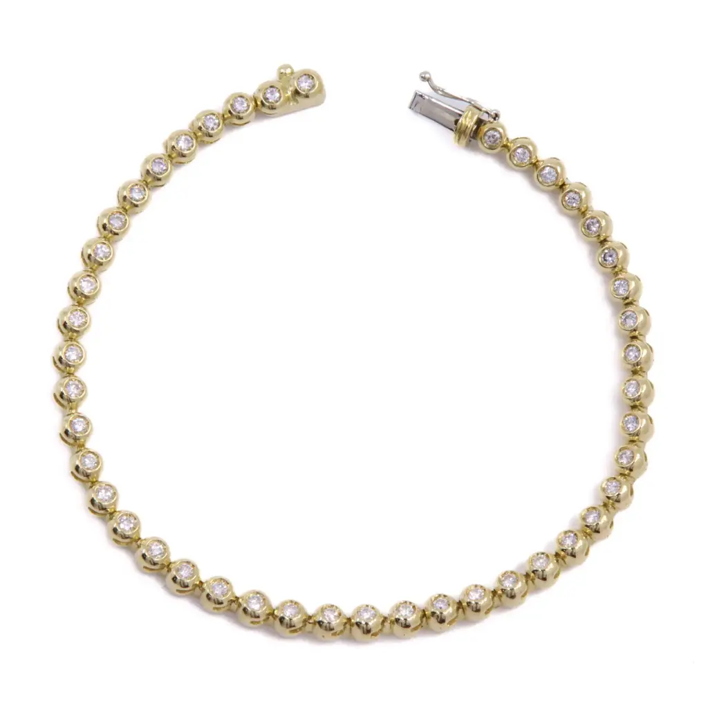 Bracciale tennis - Brillanti 0,92ct. H-VS1, peso totale 14,20gr.