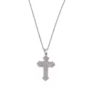  Collana con croce - Brillanti 035ct. G-VS1, oro 18kt. peso totale 5,30gr