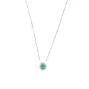  Collana - Smeraldi 0,15ct. brillanti 0,09ct. oro 18kt. peso totale 1,5gr