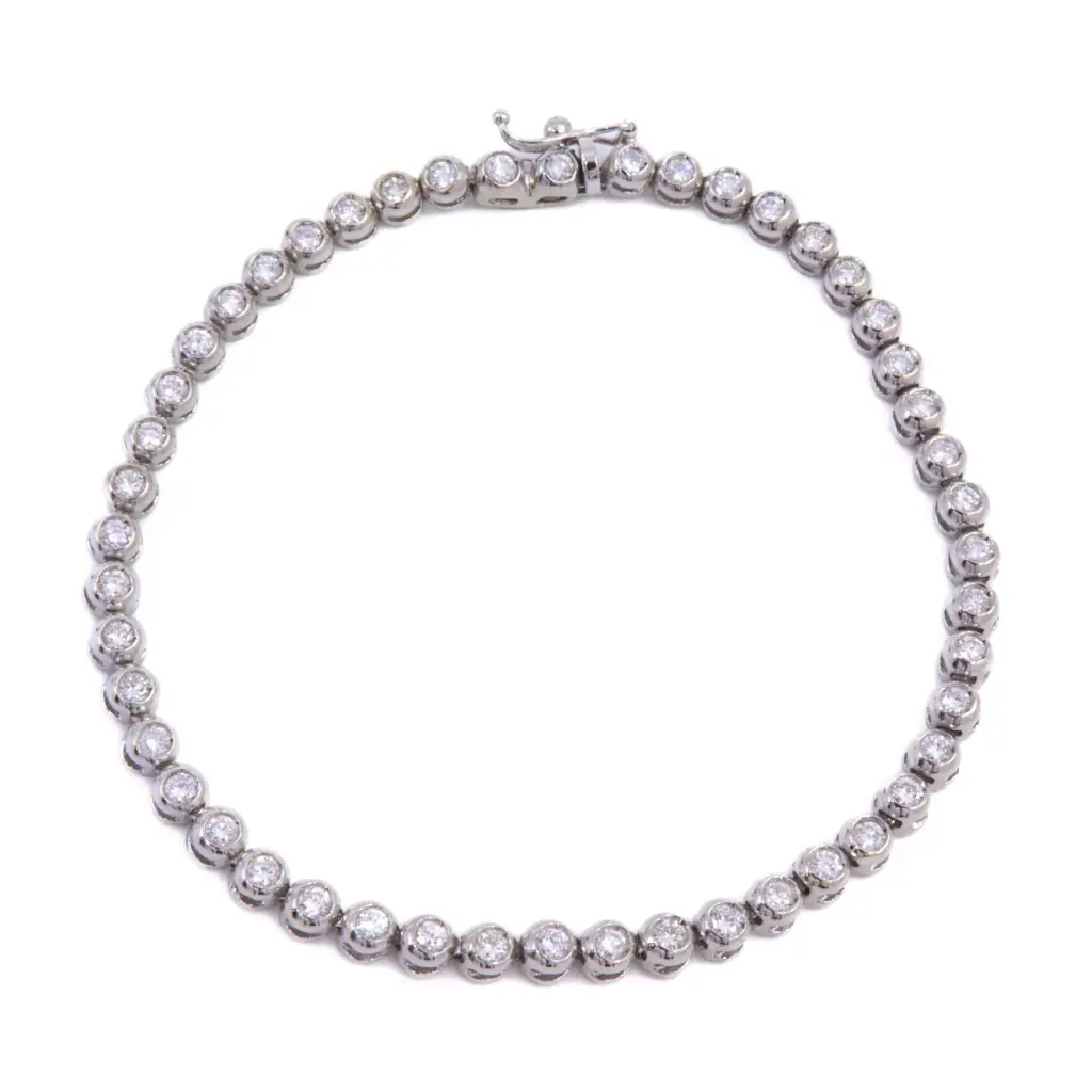 Bracciale tennis - Brillanti 1,20ct. G-VS1, peso totale 9,60gr.