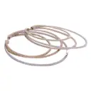 Orecchini cerchi tre ori - Brillanti, oro 18kt. peso totale 15,5gr