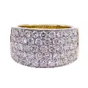 Anello fascia - Brillanti 1,90ct. G-VS1, oro 18kt. peso totale 12,90gr