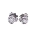 Orecchini puntoluce - Brillanti 0,18ct. totali, G-VS1 oro 18kt. peso totale 2,30gr