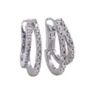  Orecchini cerchi - Brillanti 0,21ct. G-VS1, oro 18kt. peso totale 4,80gr