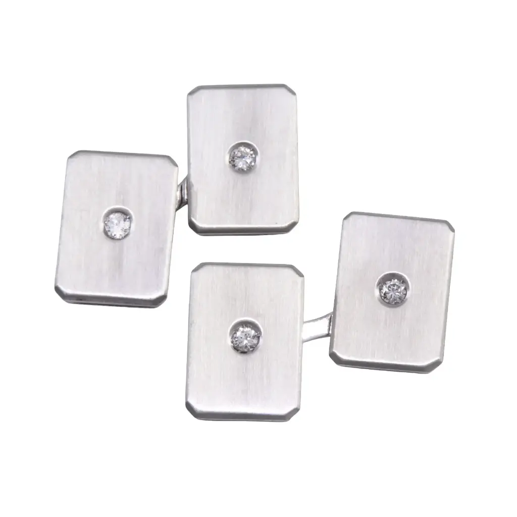 Gemelli - Brillanti 0,10ct, G-VS1 oro 18kt, peso totale 11gr