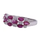 Anello - Rubini 1,20ct. brillanti 0,06ct. G-VS1 in oro 18kt.