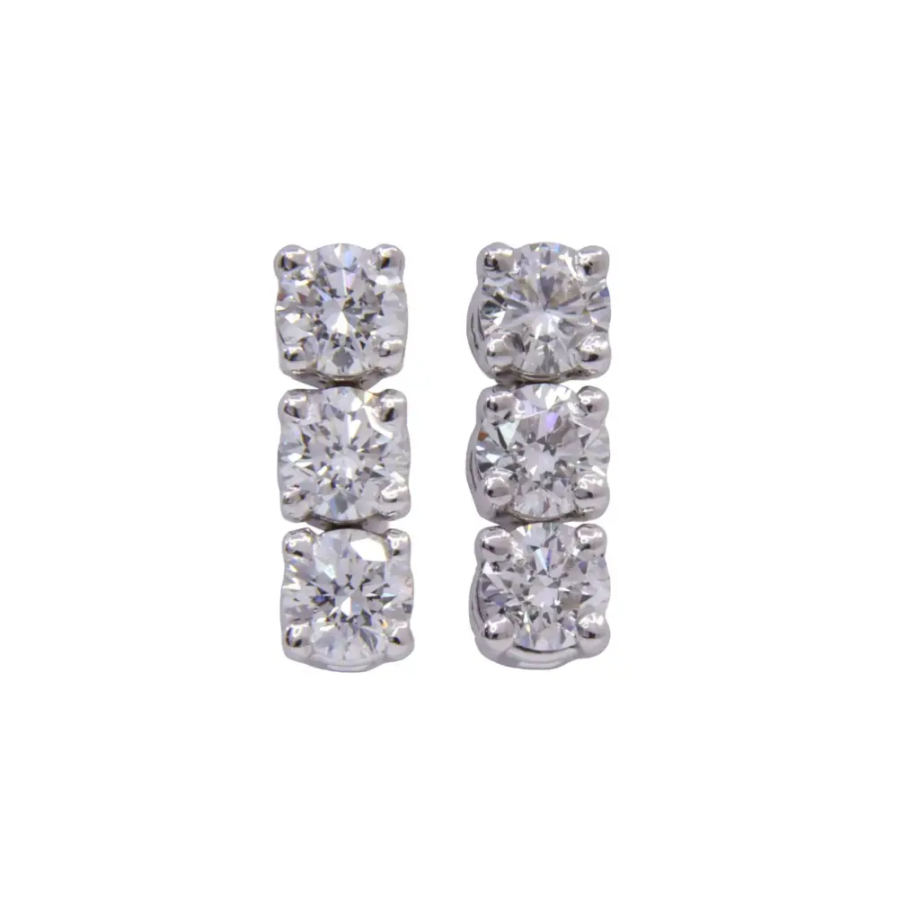 Orecchini Trilogy - Brillanti 0,48ct. G-VS1, oro 18kt.